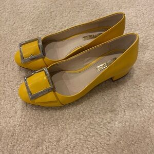 Louise et Cie Yellow Buckle Flats